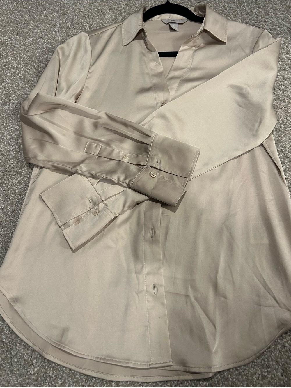 H&M Women's Button-Up Blouse - Cream